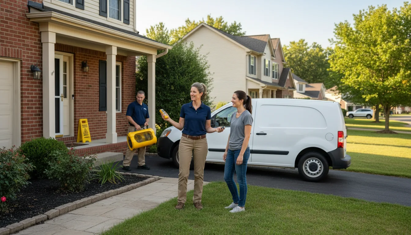 Residential water damage restoration in Rochester, PA